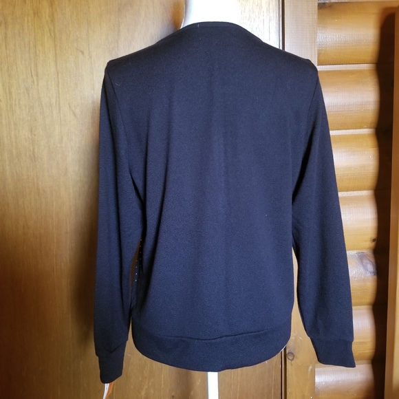 NWT Cathy Daniels Black Studded Cardigan Sweater Sz M - Picture 2 of 6